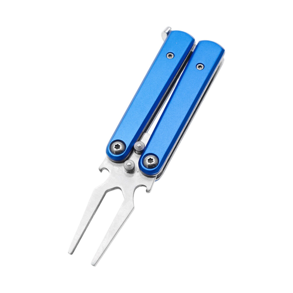 Foldable Pitchforks Turf Tool Putting Green Fork Grooves-Blue-image-OPC-PM772YT-NEW