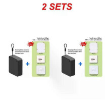 (Double 1200g 2PC) New Upgrade Damping Buffer Automatic Door Closer Punch Free Sliding Door Automatic Door Closer Multifunctional Door Closer Close