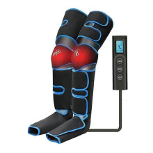 (light-blue) Leg Massager Air Compression For Circulation Calf Feet Thigh Massage Muscle Pain Relief Sequential Boots Device-NEW CN