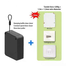 (Double 1200g 1PC) New Upgrade Damping Buffer Automatic Door Closer Punch Free Sliding Door Automatic Door Closer Multifunctional Door Closer Close