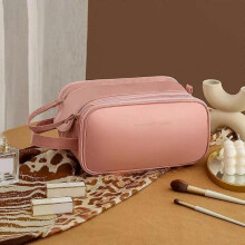 (Pink) Makeup Bag Cosmetic Bag, Travel Makeup Bag,Water-resistent Makeup Bags