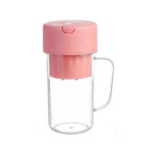 (Pink) Electric Juice Maker Portable Blender Smoothie Juicer Fruit Machine