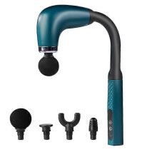 (Green)Electric Fascia Gun Massager Body Relaxation Trigger Point Massage Machine for Fitness Hammer Home Handheld Hammer