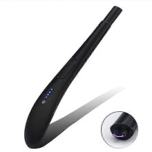 (black) Electric Arc Lighter Usb Rechargeable Flameless Candles Lighter For Home Kitchen Bbq Camping