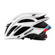 (White) MTB Bike Helmet With Taillamp For Men Women Sport Cycling Helmet Adjustable Mountain Road Soft Pad Safety Hat Accessories