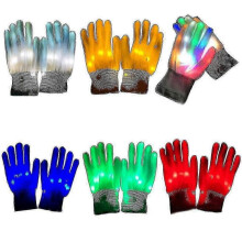 (Yellow) Electro Led Fingers Flashing Gloves Light Up Lighting Glow Carnival Easter Day Rave Party Decor Fengshuo Wuqx -New SZJR