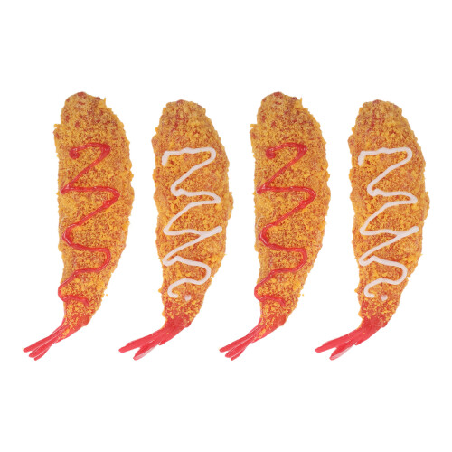 8Pcs Realistic Multi-Color Faux Shrimp Props for Kitchen Decor 2