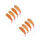 8Pcs Realistic Multi-Color Faux Shrimp Props for Kitchen Decor 6