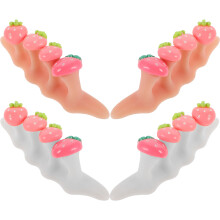 2Sets Silikon Zehenspreizer Soft Zehen Separatoren Für Nagelkunst Bunt