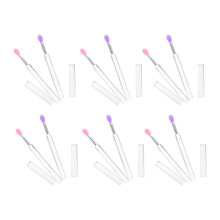 6St Silikon Lippenpinsel Mit Deckeln Lidschatten Stick Maske Löffel