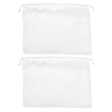 2Stk Satin Staubschutzbeutel Für Handtaschen Schuhe Weiß