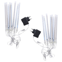 2Stk 20Cm LED Meteor Regen Röhrenleuchte Mit EU Stecker