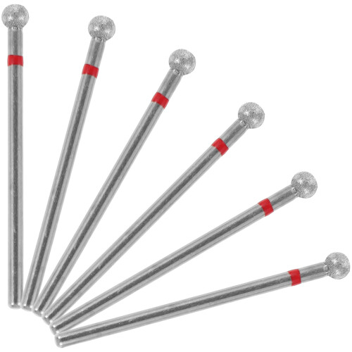12 Pcs Nail Drill Bits Set Ball Head For Cuticle Clean 3/32' Electric 2