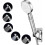 (silver,SIZE 4)Shower Head, High Pressure Shower Head With 5 Modes With Pause Switch On/stop - Black -CAN 1