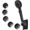 (black,SIZE 3)Shower Head, High Pressure Shower Head With 5 Modes With Pause Switch On/stop - Black -CAN 1