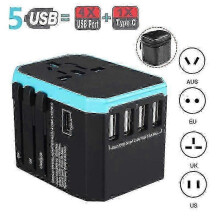 2000w Universal Converter Travel Charger Power Adapter with Usb Ports 5.6a Smart Phone Fast Charging Worldwide Conversion Plug 25-26s