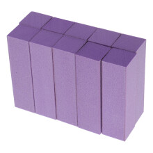10Pcs Small Purple Sponge Nail Buffer Blocks Easy Carry Manicure Tools