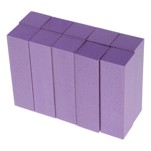 10Pcs Small Purple Sponge Nail Buffer Blocks Easy Carry Manicure Tools