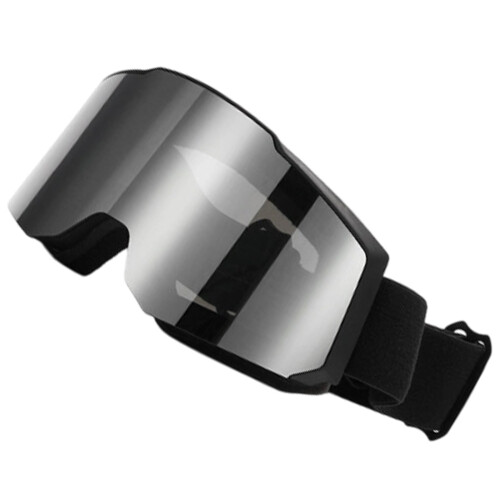 Wintersportbrille mit-Schwarzer Rahmen Silber p