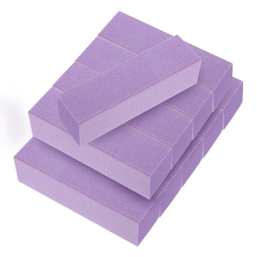 10Pcs Small Purple Sponge Nail Buffer Blocks Easy Carry Manicure Tools 1