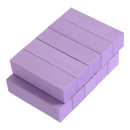 10Pcs Small Purple Sponge Nail Buffer Blocks Easy Carry Manicure Tools 2