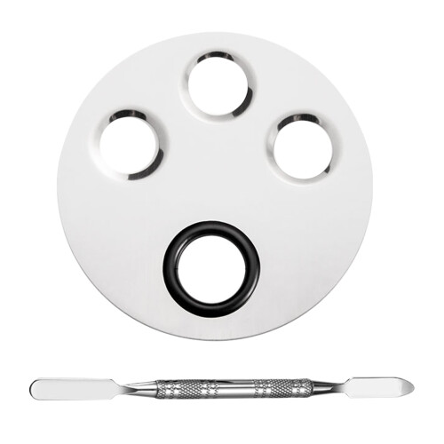 2 Sets Make-up Mit Farbmischstab Nagelkunstfarbe S Silber 1