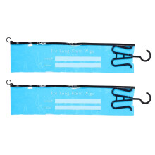 2Stk PVC Perückenbeutel Mit Für Haarverlängerungen Und -spangen