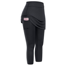Elastic Fitness Leggings for Women with Concealed-Black L
