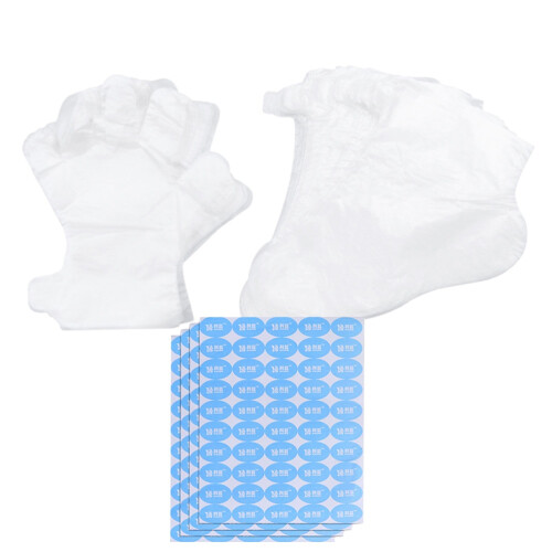Conjunto De Luvas Descartáveis Plástico E Para Pés 1
