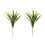 2pcs Plastic Orchids Foliages Artificial Grass Plant with-B 2 1