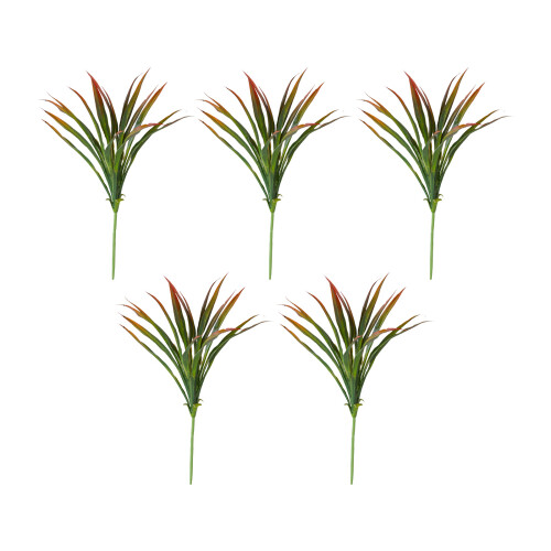 Realistic Plastic Orchids Grass Stems with Ground Stake-C 5