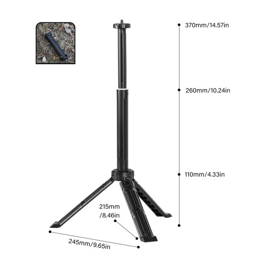 Telescoping ABS Tripods Lamp Holder 105g Plastic Texture for 2