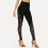Damen-Leggings mit hoher Taille,-Schwarz S 4
