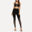 Damen-Leggings mit hoher Taille,-Schwarz S 5