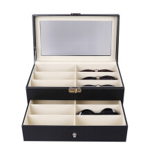 Double-Layer Sonnenbrillen-Organizer Mit 12 Fächern Schublade