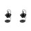 2Pcs Hanging Cauldron Wax Melt Burner Black Essential Oil Diffuser 7