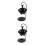 2Pcs Hanging Cauldron Wax Melt Burner Black Essential Oil Diffuser 10