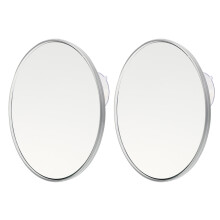 4 Tragbarer Saugnapf Make-up Spiegel Aus Silberglas