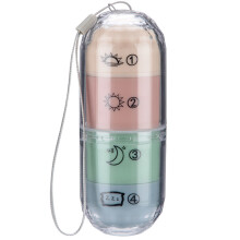 3Stk Wöchentlicher Pillenorganizer Verschließbare Pillendose