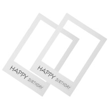 2Stk Happy Birthday Papierrahmen Fotoapparat Requisiten Für Party