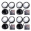 12Pcs Black Computer Rear-View Mirror Clip-on for Office Desk Cubicle 10