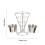 Conjunto De Suporte Para Batata Cone Aço Inoxidável Com 3