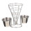 Conjunto De Suporte Para Batata Cone Aço Inoxidável Com 7