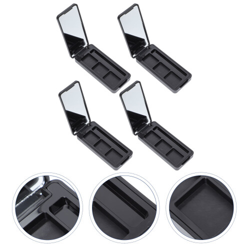 4St Compacte Reis Oogschaduw En Lippenstift Opbergbox As 2