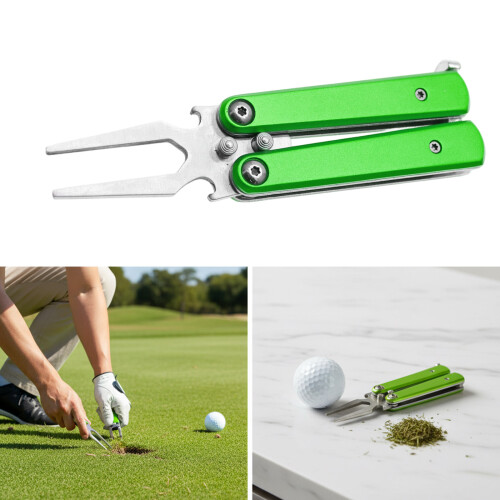 Faltbare Golf Putting Green Gabel Rillen Reiniger-Schwarz 2