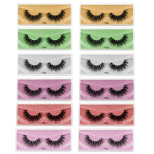 12 Paar Echthaar Wimpern Faserwimpern Schönheitswimpern