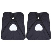 2pcs Barber Capes with Viewing Window for Home Salon Hair Cutting Lightweight Comfortable Neck Closure Hairdressing Cloths