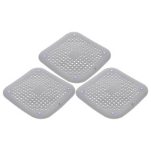 3Stück Ablauf Haarfang Quadratische Abdeckung Küchen Spüle Filter