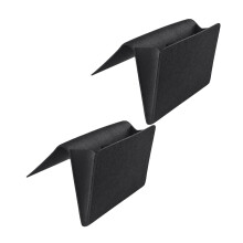 2 Unidades Bolsas De Fieltro Organizador Colgante Negro