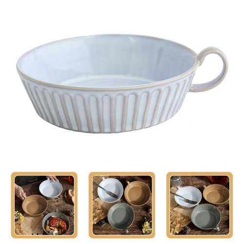 Multipurpose Salsa Plate Pasta Bowl Retro Fruit Salad Dish Holder 2